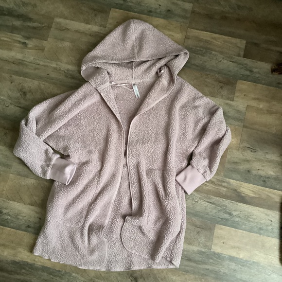 90 degrees Cozy Pink Hooded Cardigan - Picture 1 of 5